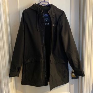 Hollister black parka jacket basically new, medium
